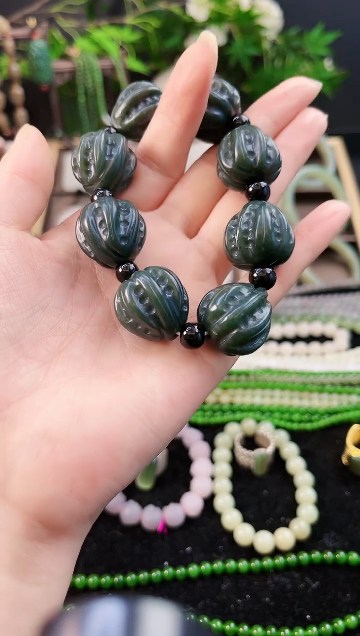 【闪购商品】和田玉手串未镶嵌和田玉核桃手串（多样性发货）