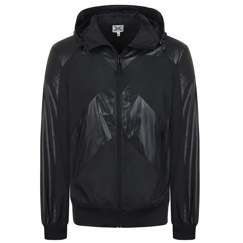 KENZO/肯佐kenzo男士黑色聚酯纤维连帽开衫外套