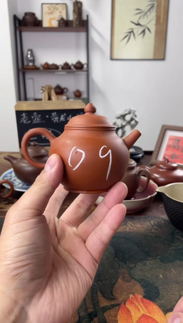 茶壶紫砂90年代老壶工糙但泥好朱泥小品9爆砂