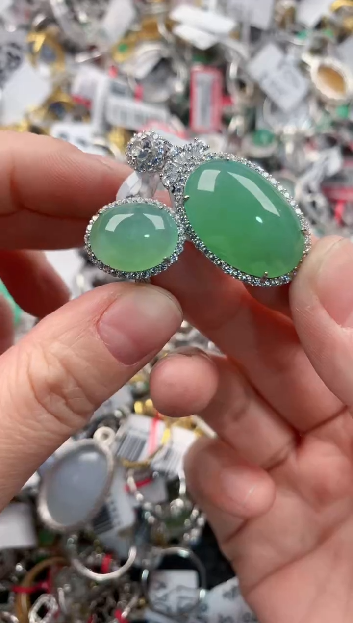 银S925镶嵌戒指翡翠333                 5