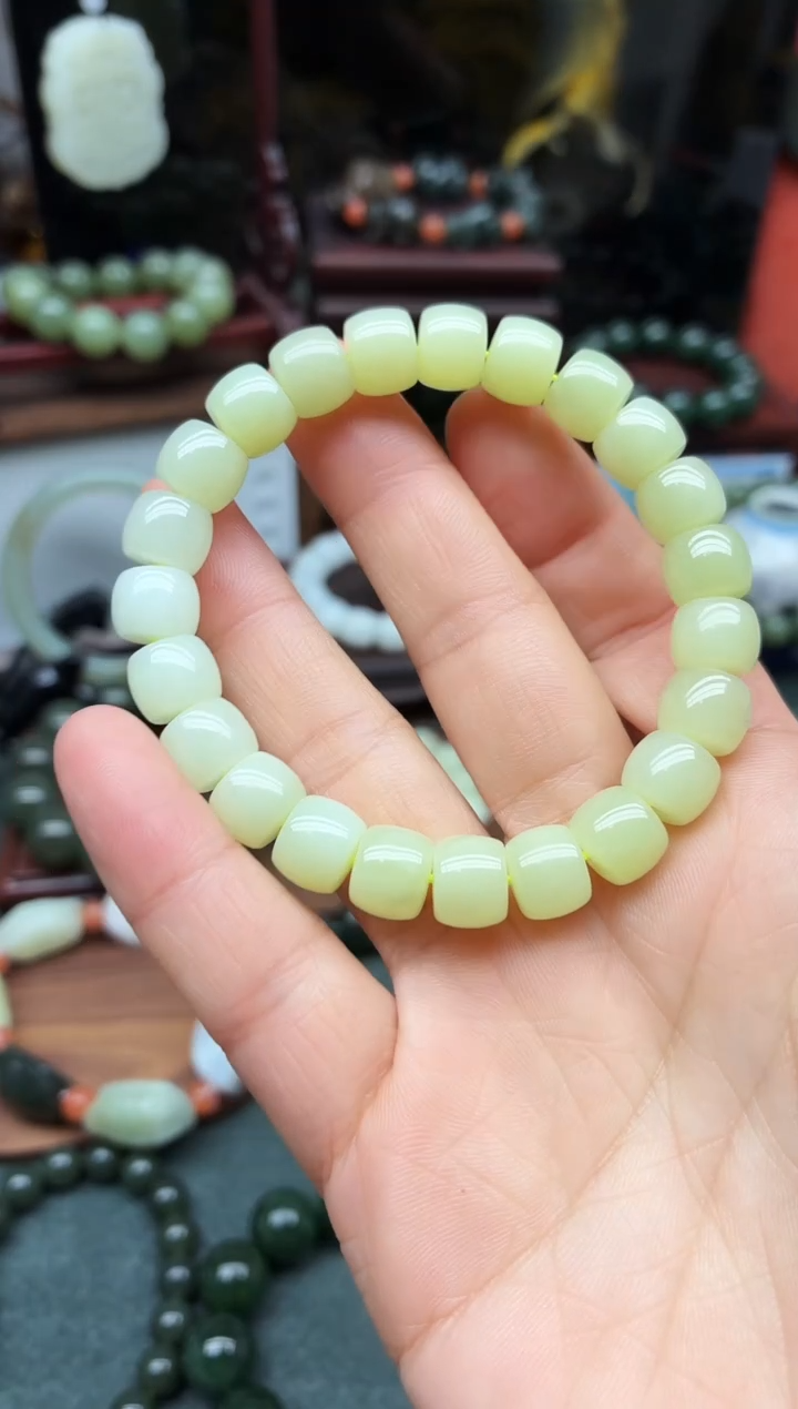 未镶嵌手链和田玉2****210mm黄口直切