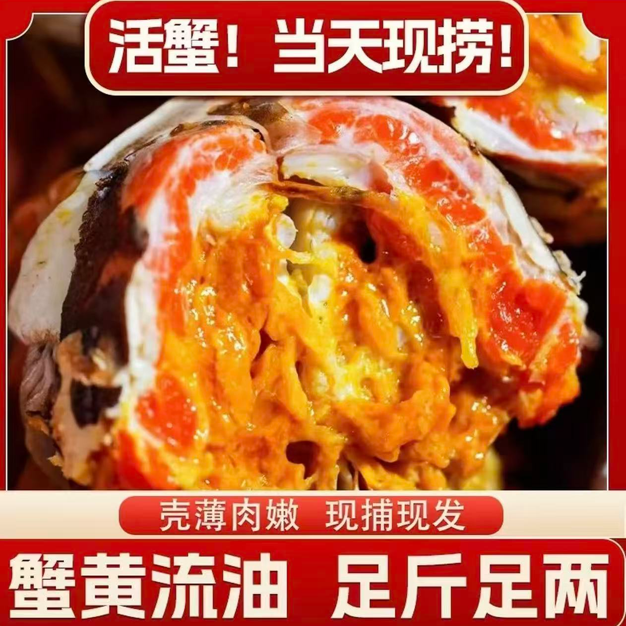 活蟹洪泽湖大闸蟹3.5母蟹10只3.4两-3.7两