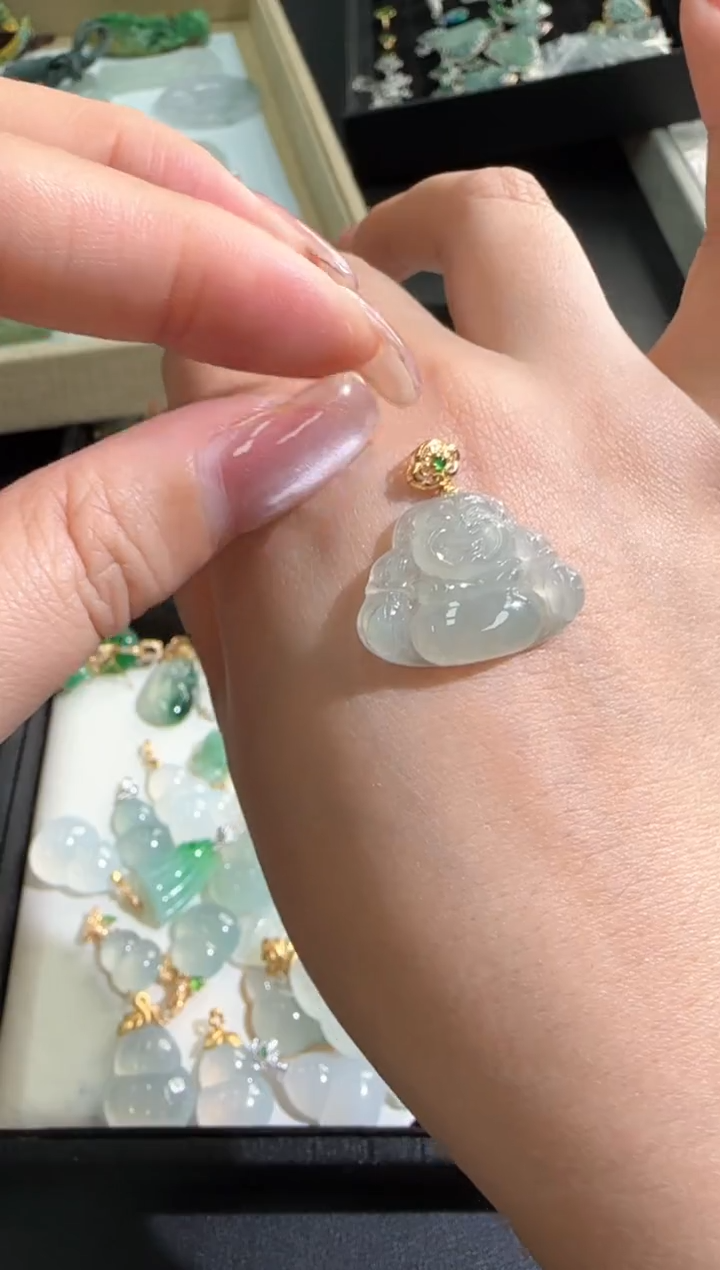 【闪购商品】翡翠颈饰18K金镶嵌250214259