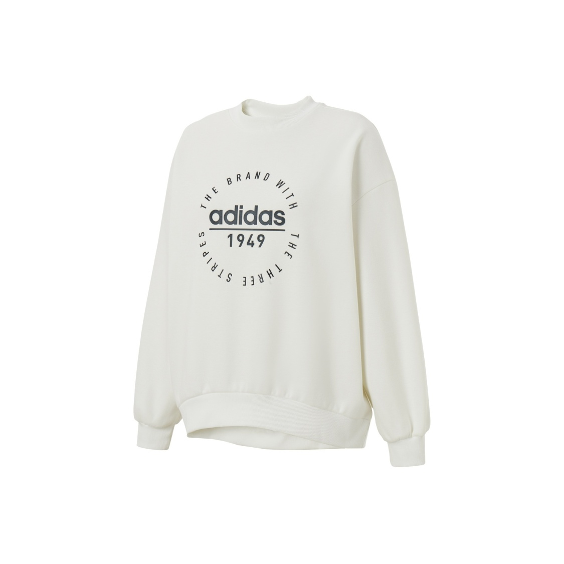 adidas 字母图案加绒防寒长袖卫衣 女款 白色JX9409