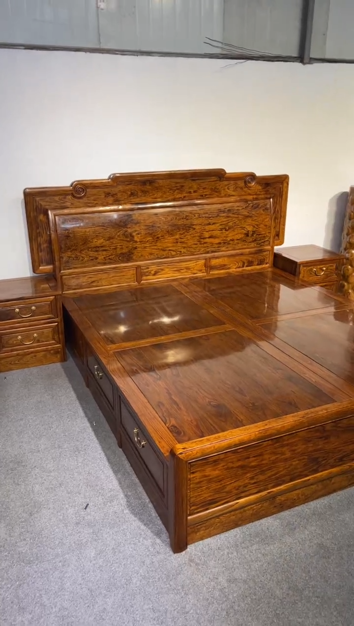 【闪购商品】花梨木类木雕双人床