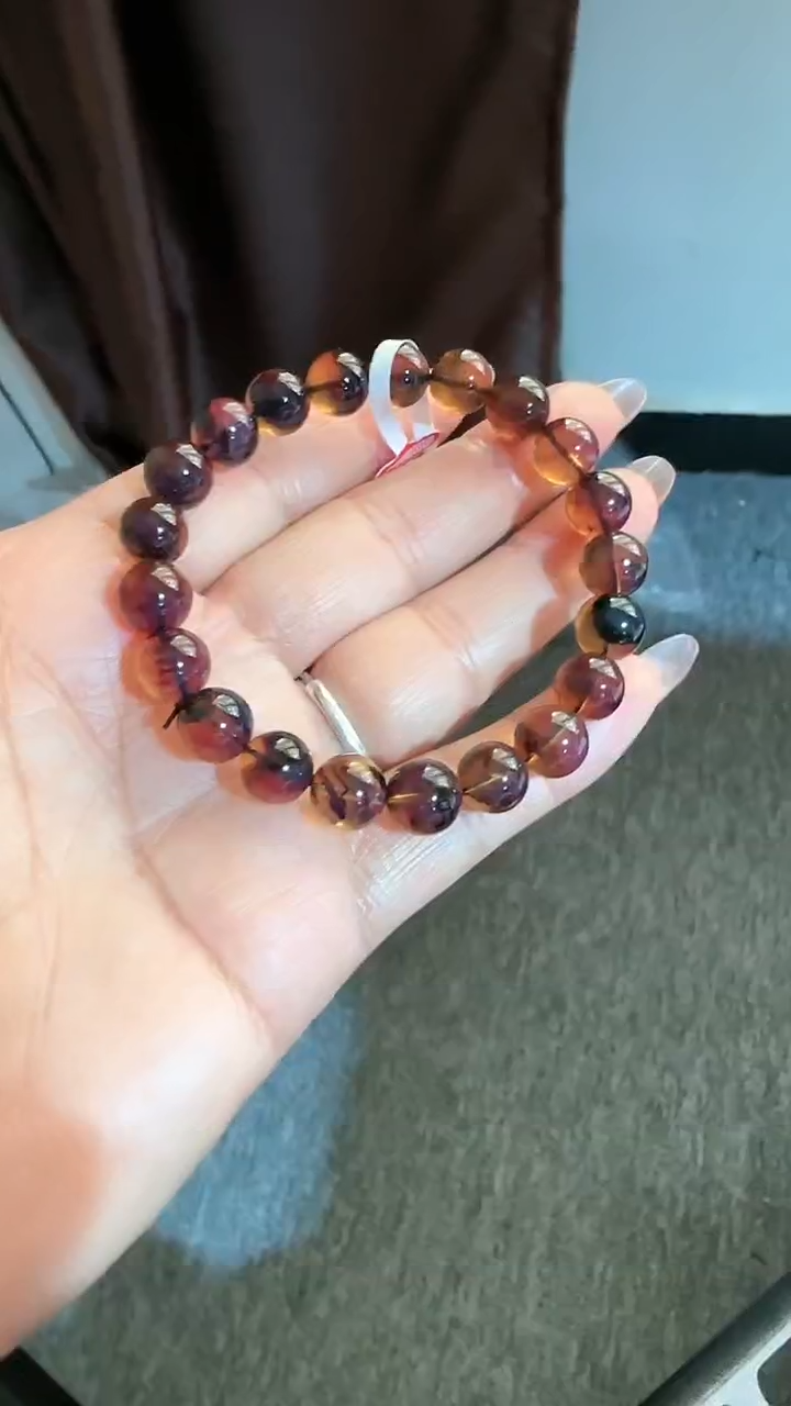 【闪购商品】琥珀手链未镶嵌规格9灵草珀手串#4