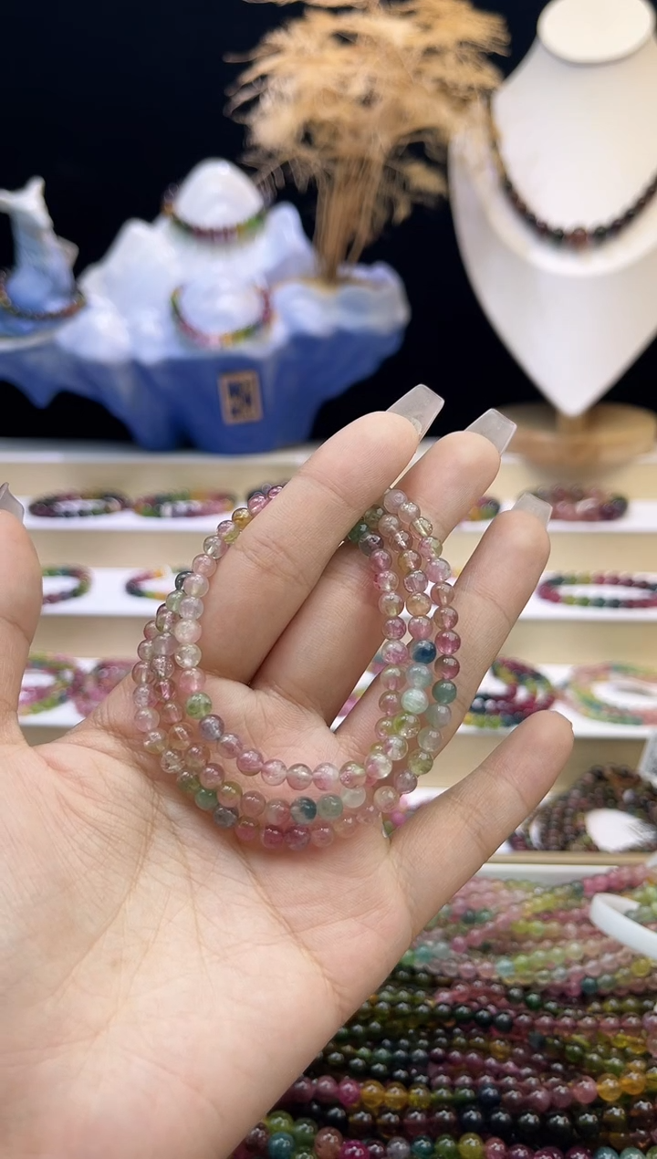 【闪购商品】碧玺/未镶嵌4mm+碧玺多圈多样性发货