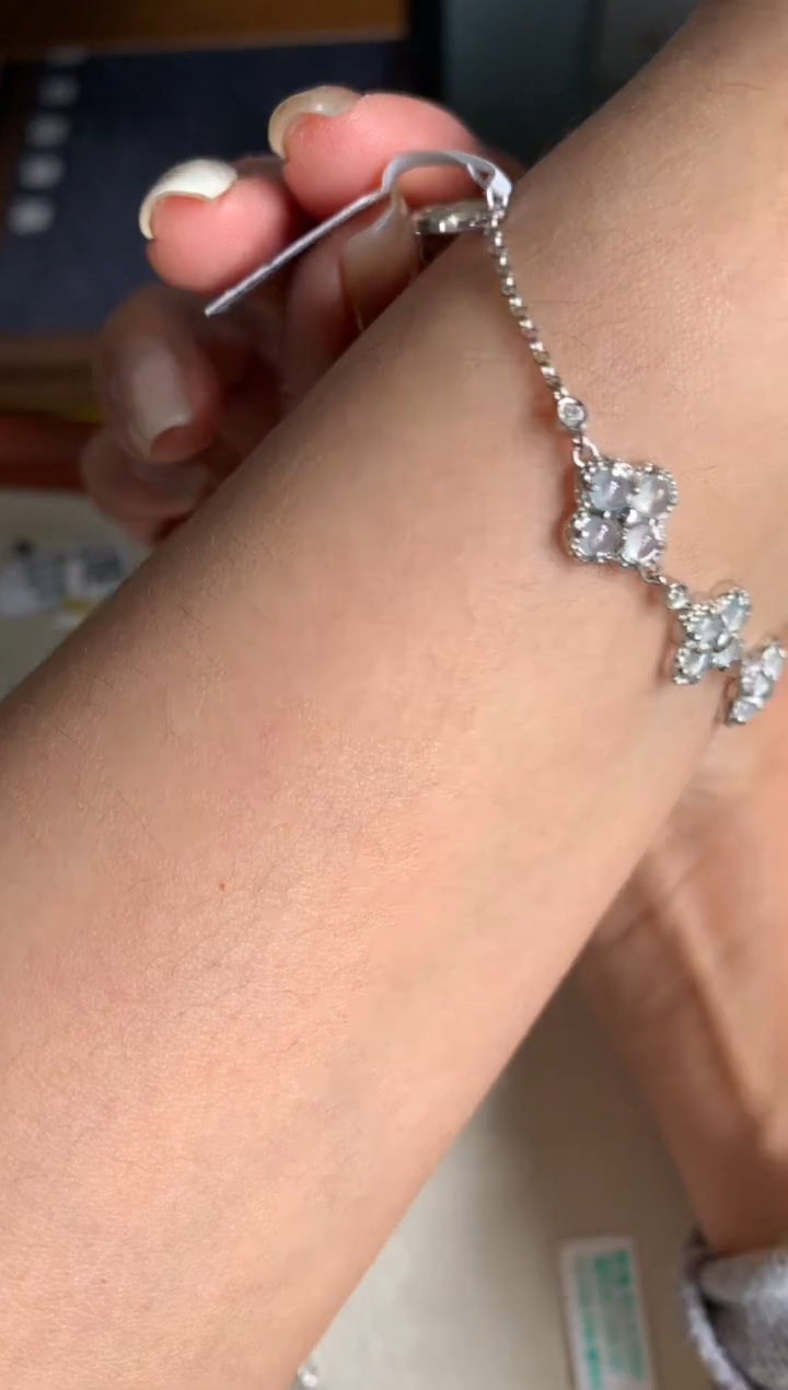 银S925镶嵌戒指翡翠手链