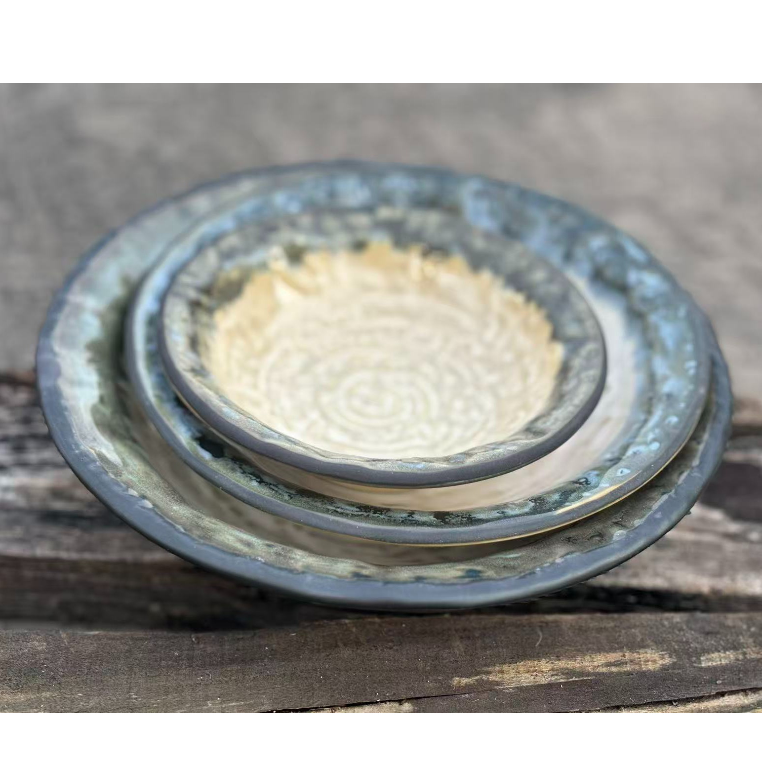 日本原装进口美浓烧手作流淌系列钵餐具