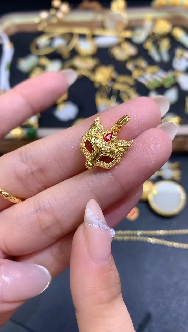 吊坠(不含链)18K金A447|多样性发货一件|238