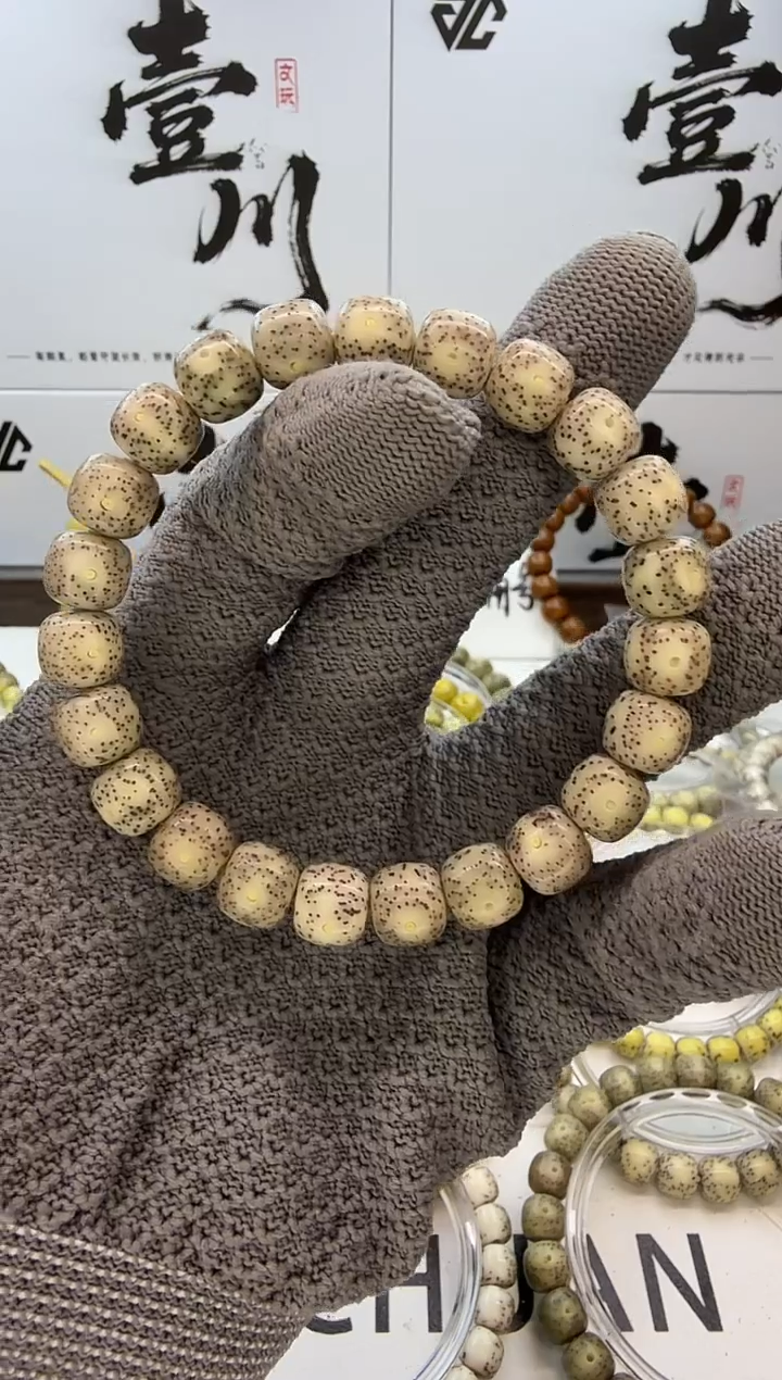 手串星月菩提10/9 冰糖玉化 星点货 同枝果  C14