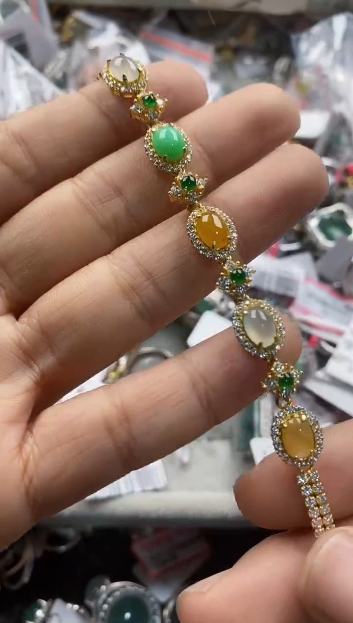 银S925镶嵌戒指翡翠333               5