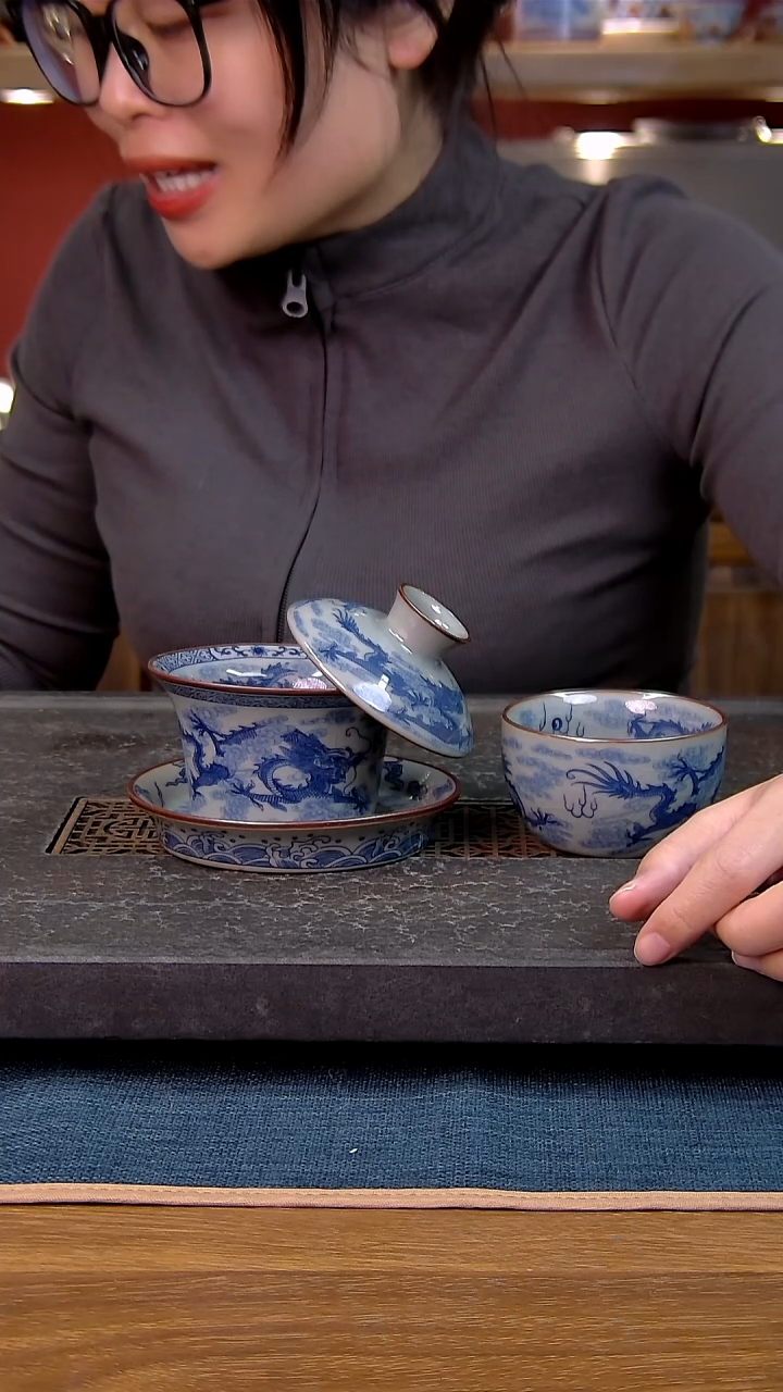 简装家用款2件套 老陶泥开片纹陶瓷茶具