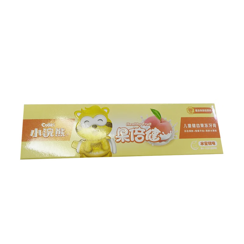 小浣熊儿童健齿水蜜桃味果冻牙膏50g/支