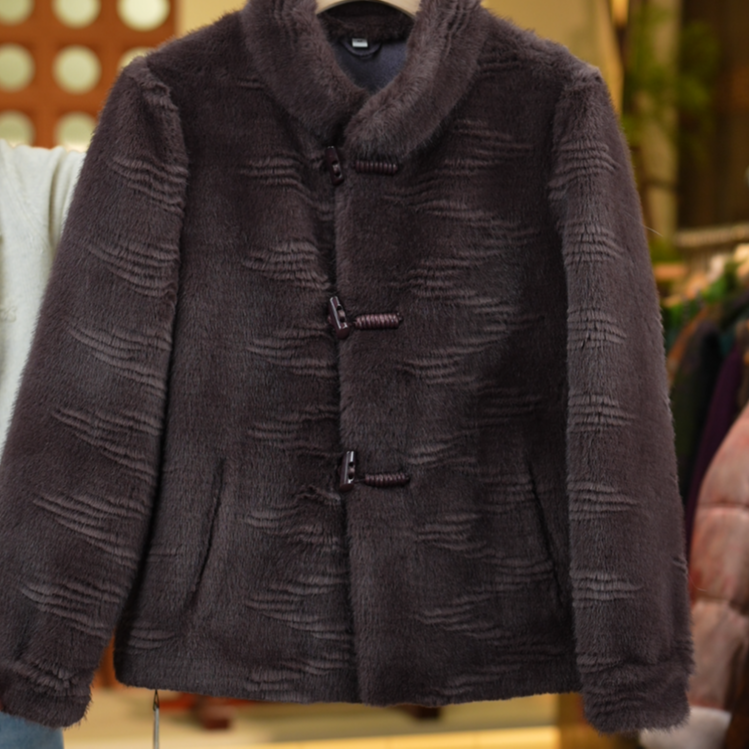 721冬季新款立领皮毛气质百搭外套