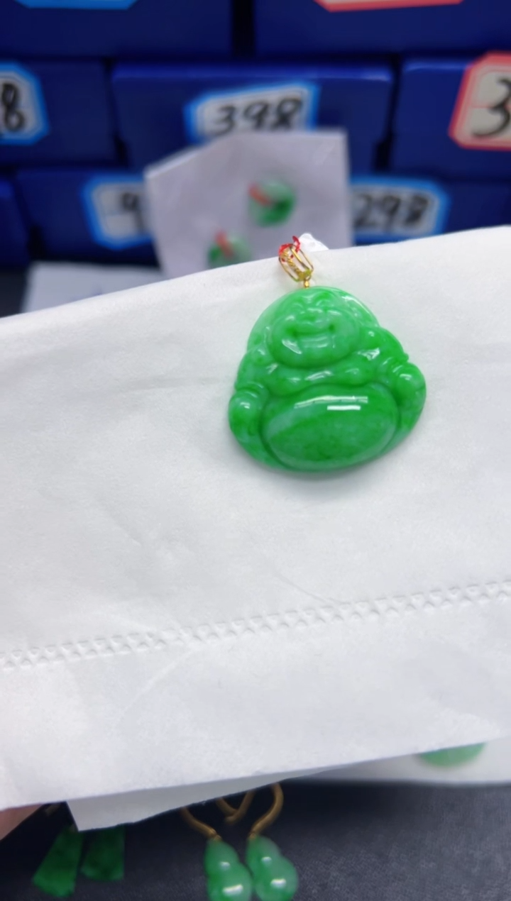 【闪购商品】翡翠颈饰18K金镶嵌Y缅料A货/支持复检/一件