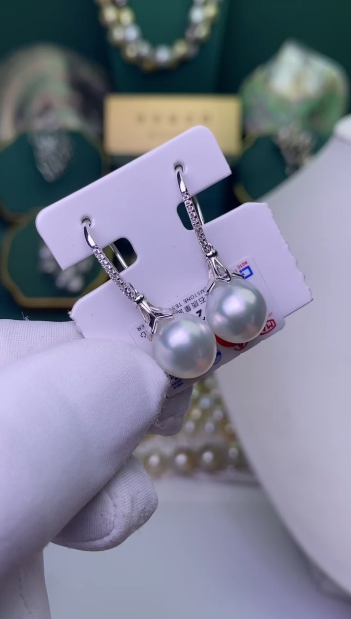 【闪购商品】海水珍珠耳饰银S925镶嵌10-11