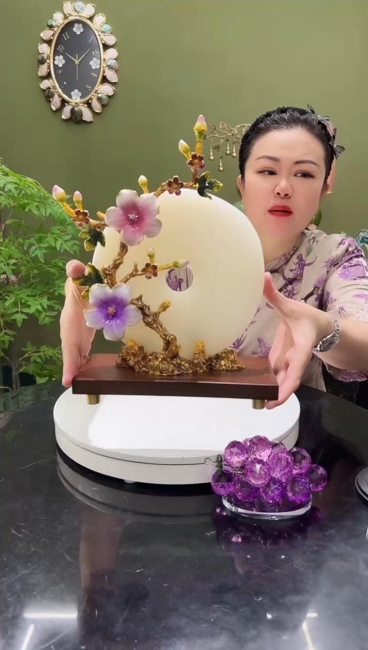 玉天然玉石 珐琅彩   平安扣 