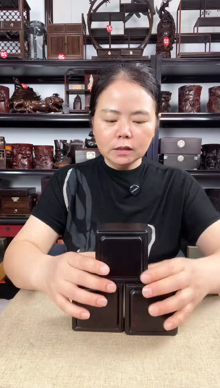 木3个正方盒老李红木工艺品