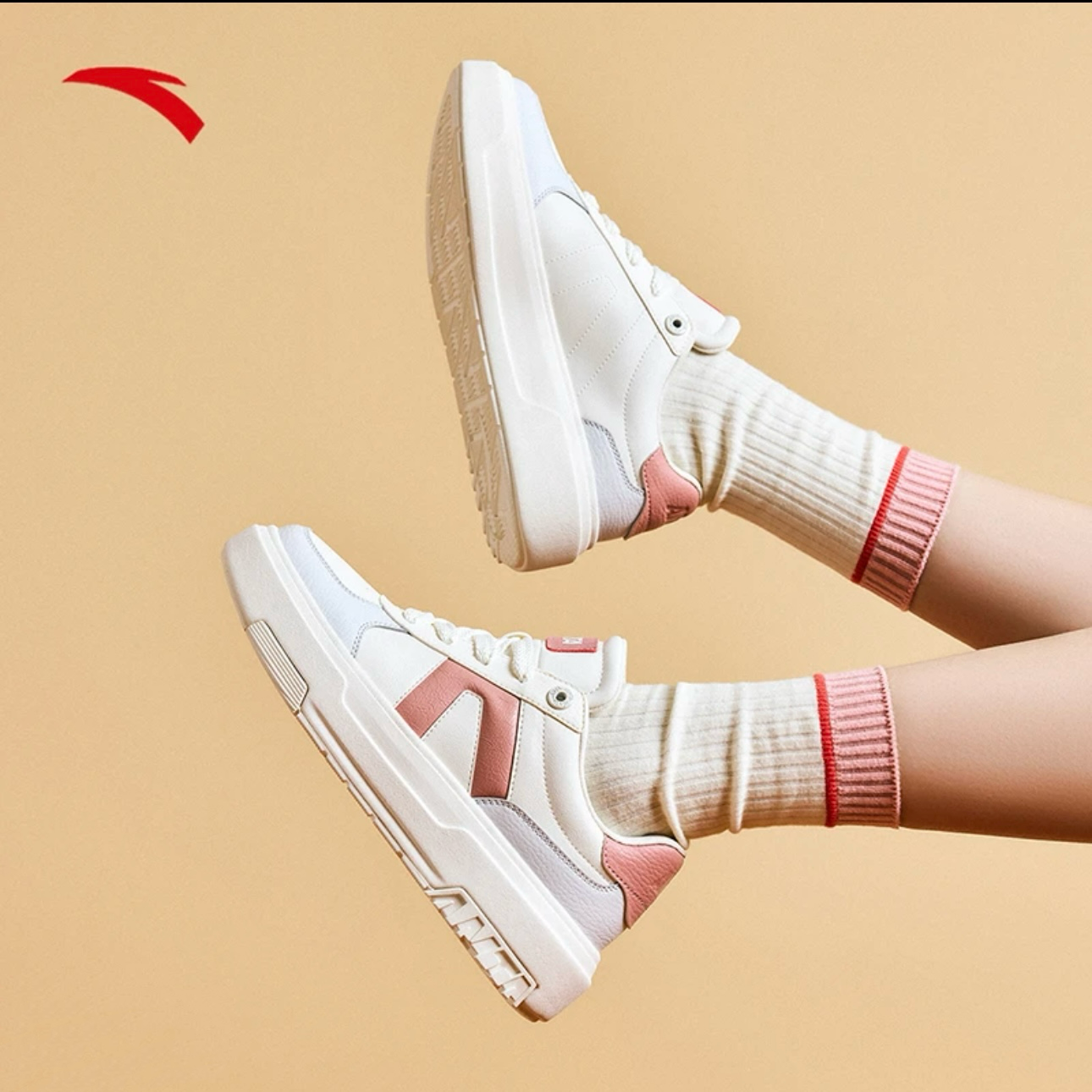 安踏A道丨潮流低帮板鞋男女款冬季新款小白鞋时尚百搭运动休闲鞋