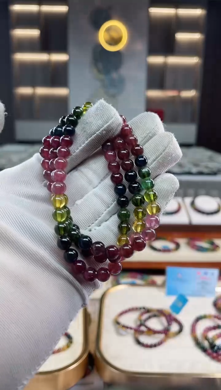 收藏级三圈手串6mm+未镶嵌碧玺（多样性发一条）xion