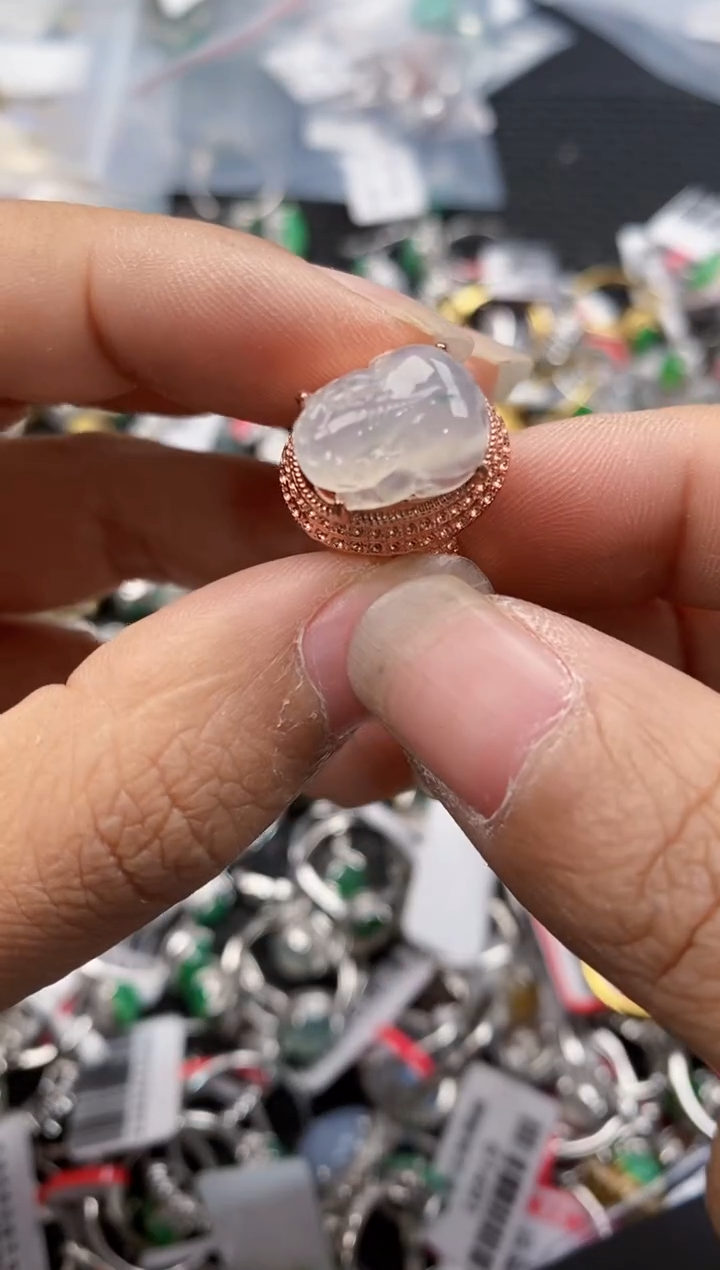 未镶嵌戒指翡翠333---6