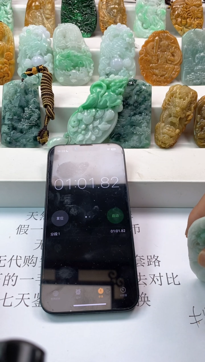 【闪购商品】翡翠颈饰未镶嵌比翼双飞