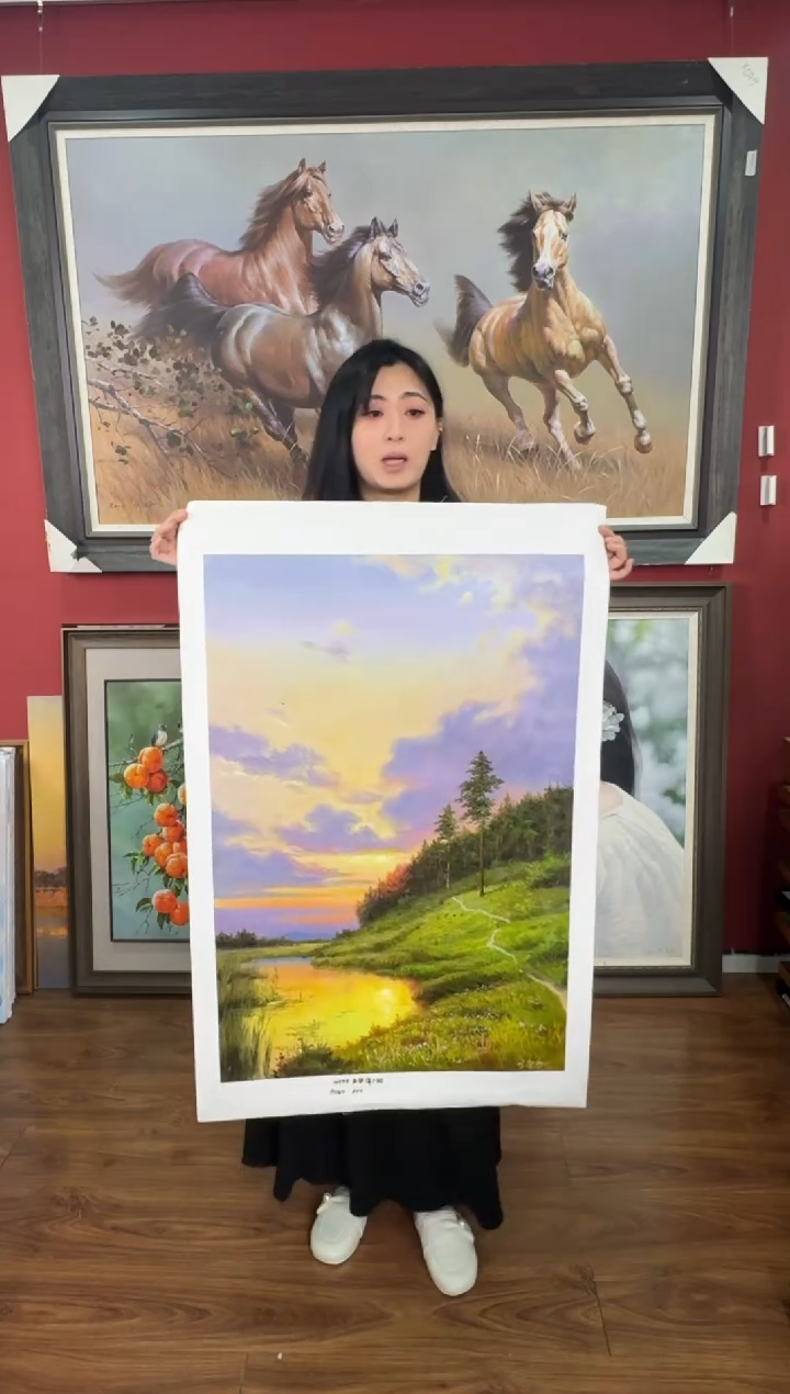 油画【67号】约90*60cm丨朝鲜原创纯手绘孤品油画丨顺丰包邮   