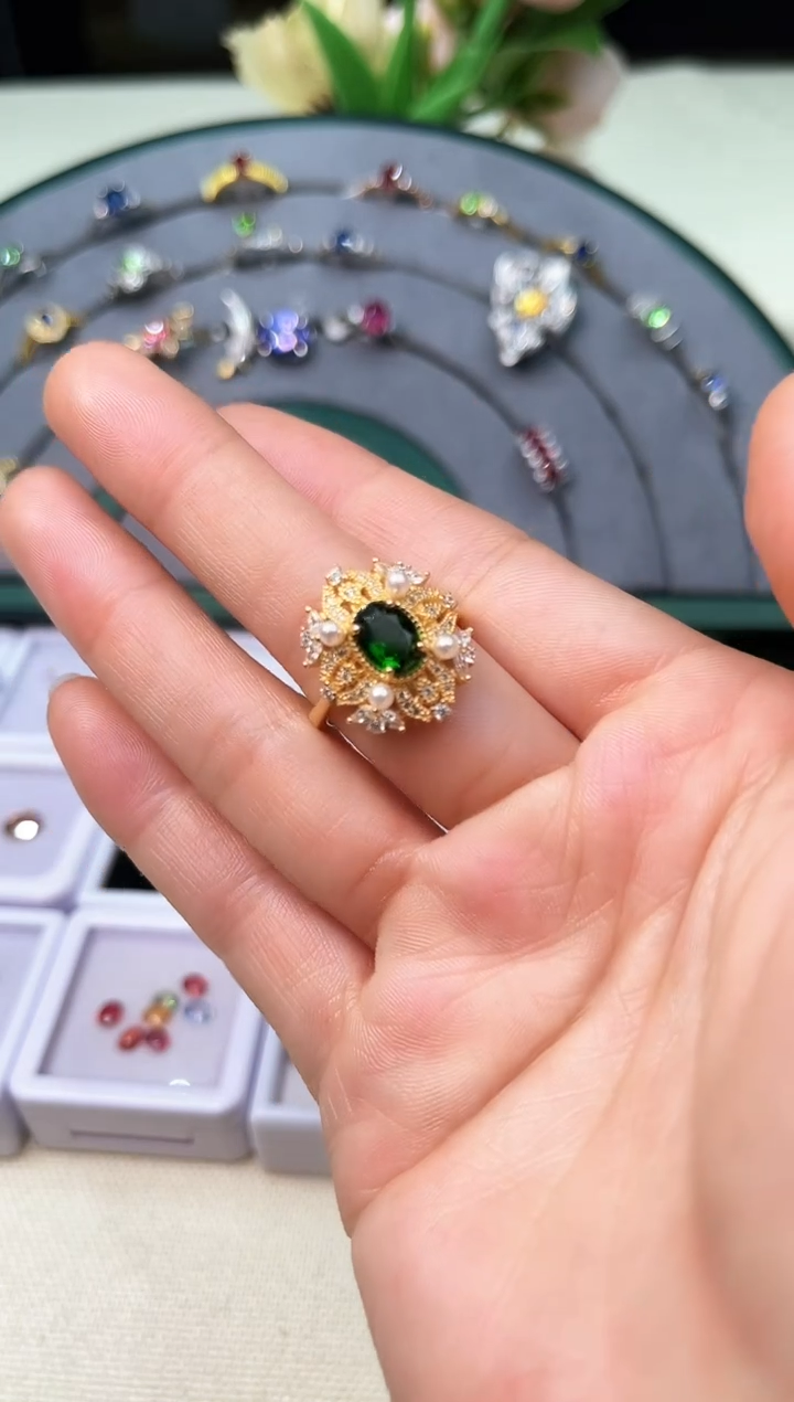 【闪购商品】透辉石成品银S925镶嵌成品