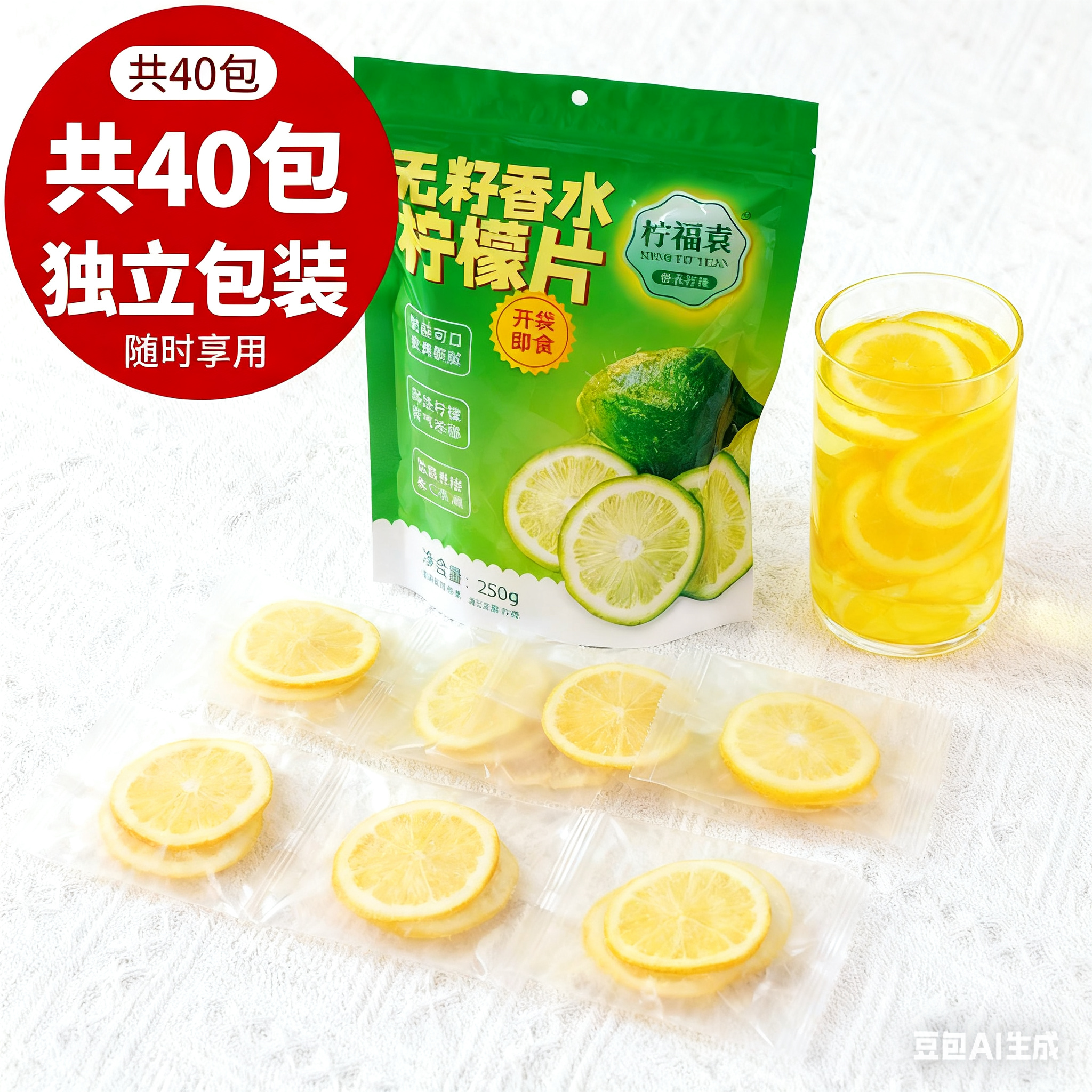 无籽香水柠檬片可干吃可泡水独立包装休闲解馋水果脯零食茶包