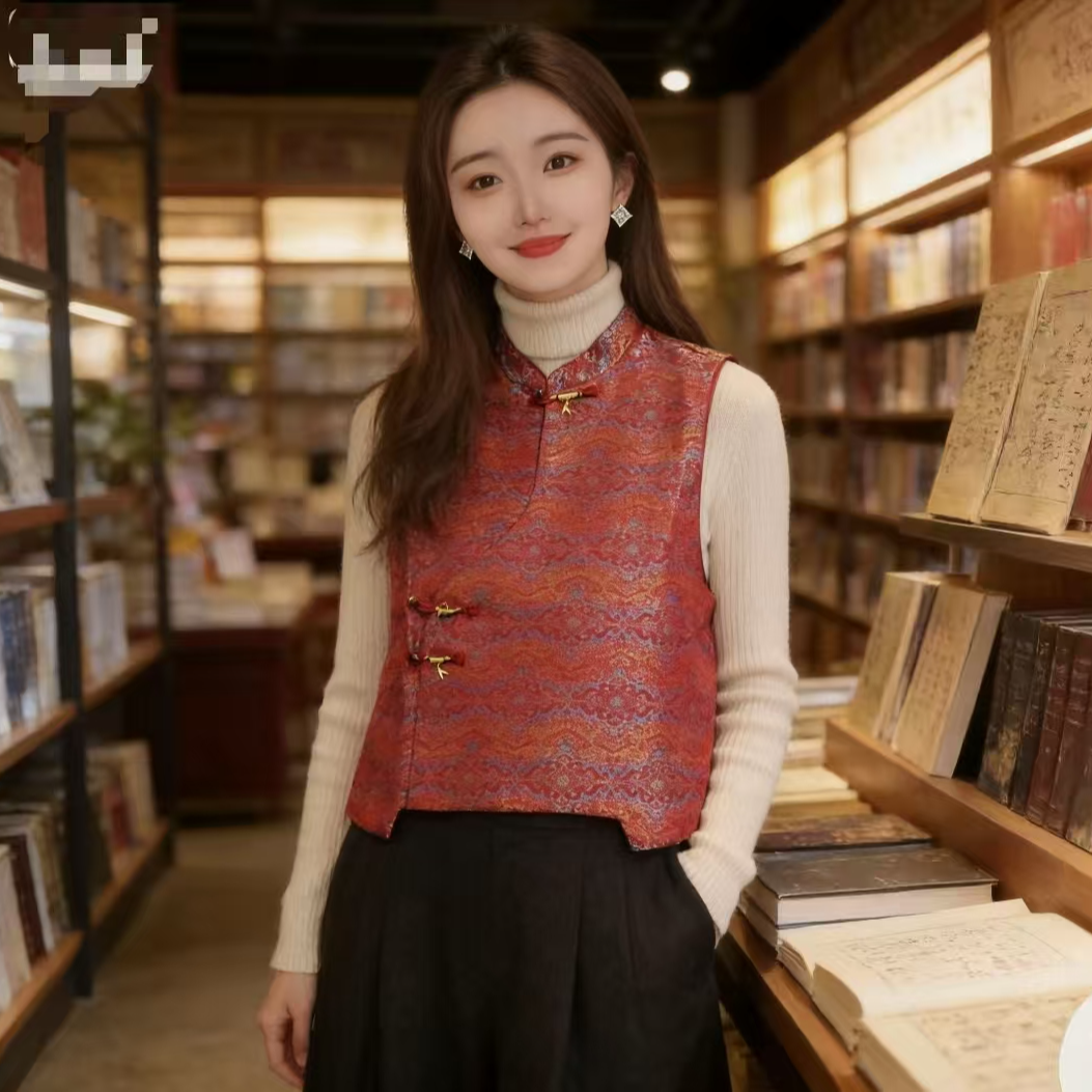 四季封神款！香云纱新中式马甲秋冬透气挺括本命年穿超合适