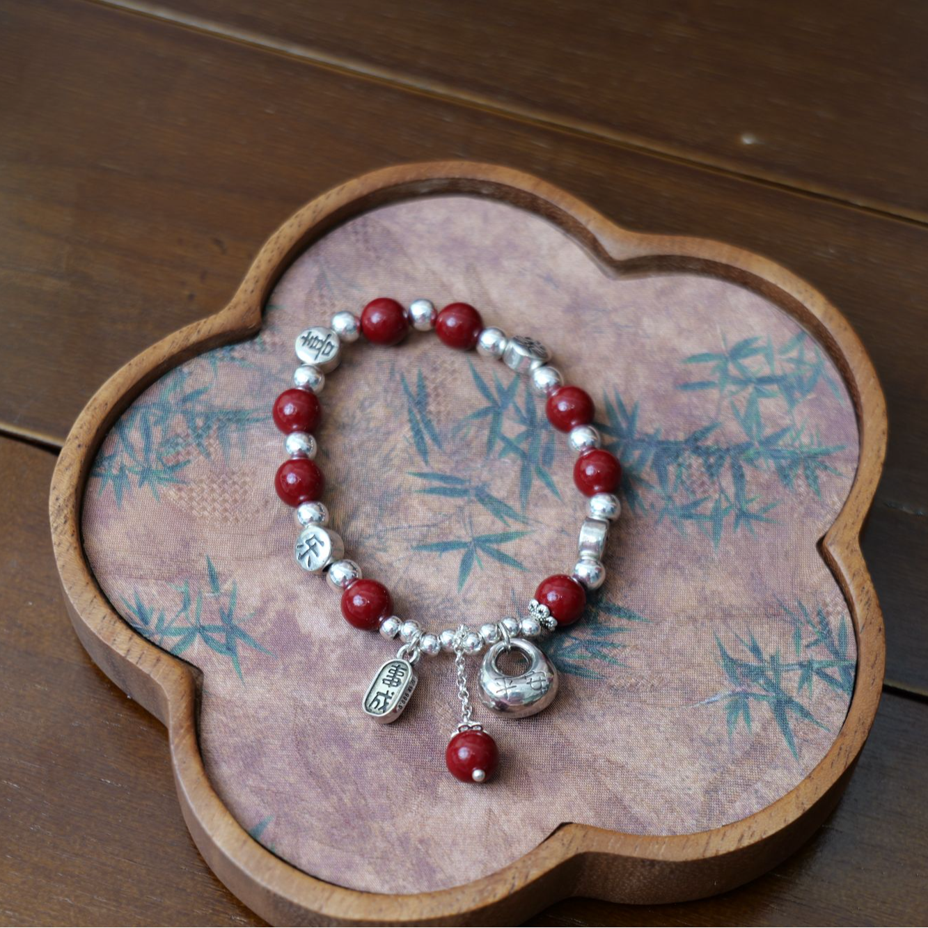 足银手链 2026爆款鸿运当头平安喜乐福手链