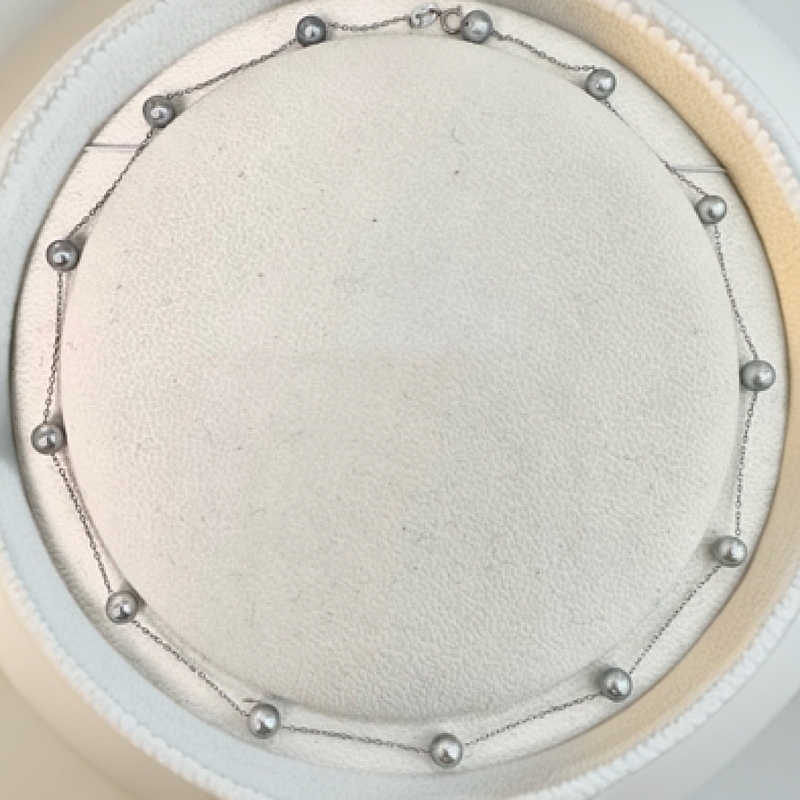 北海珍珠 海水珍珠真多麻满天星项链