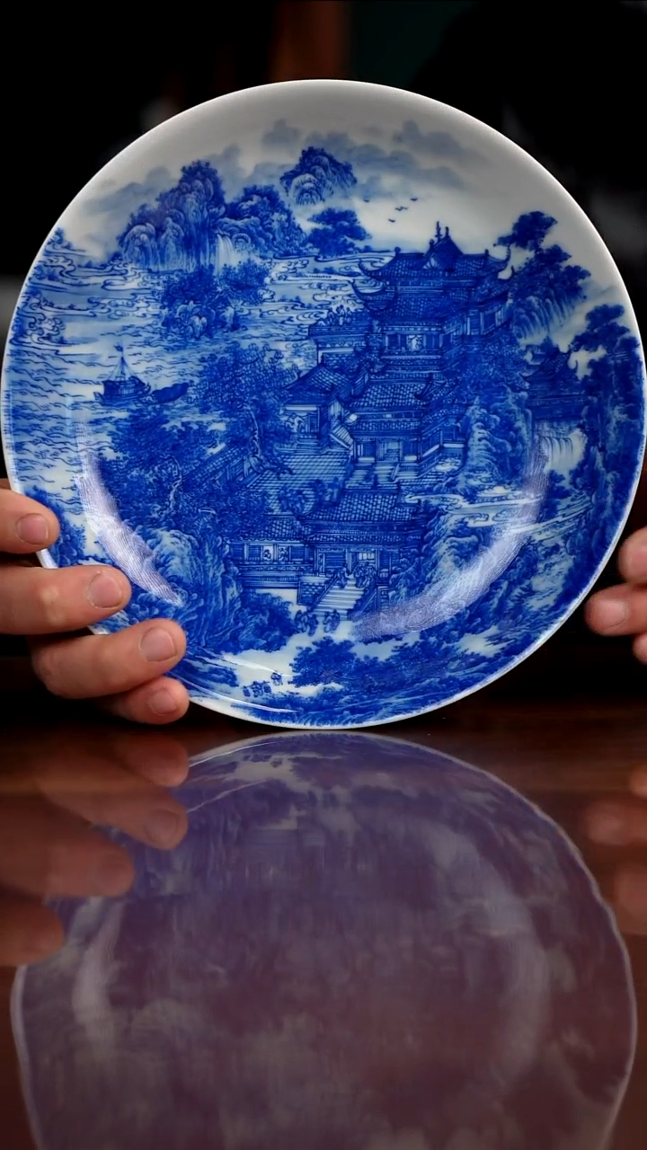 自成堂柴窑青花九成宫