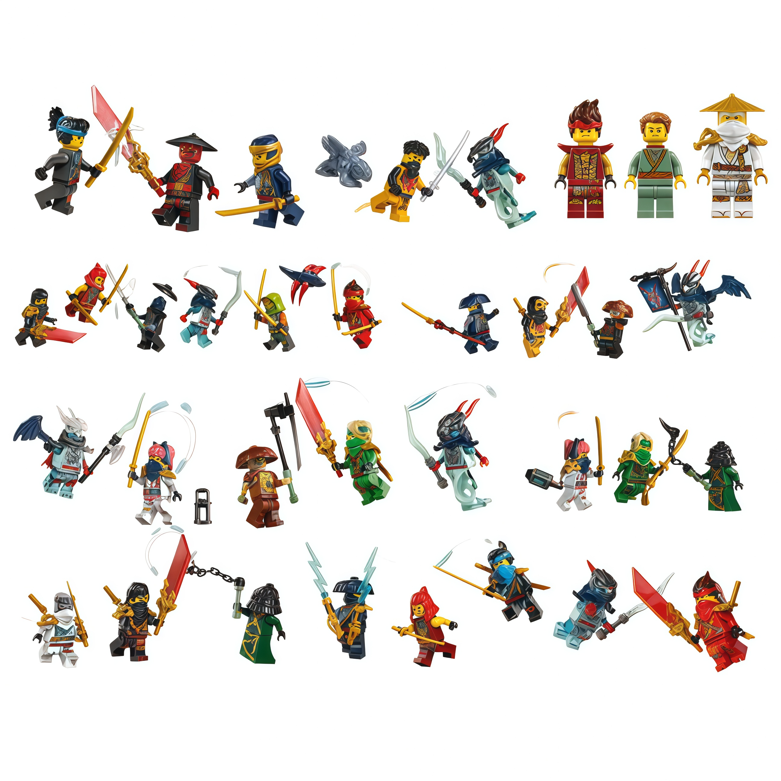 真品 幻影忍者 人仔 71848 71847 71846 71845 赞劳埃德吴大师