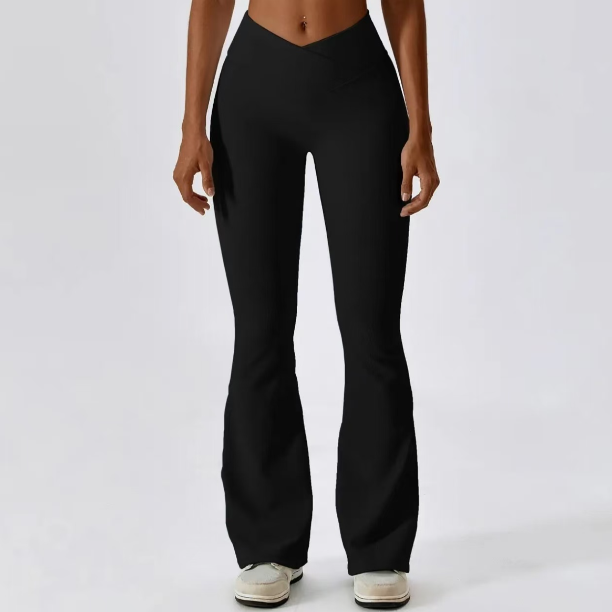 alo outls瑜伽裤女高腰提臀喇叭裤阔腿长裤运动健身裤