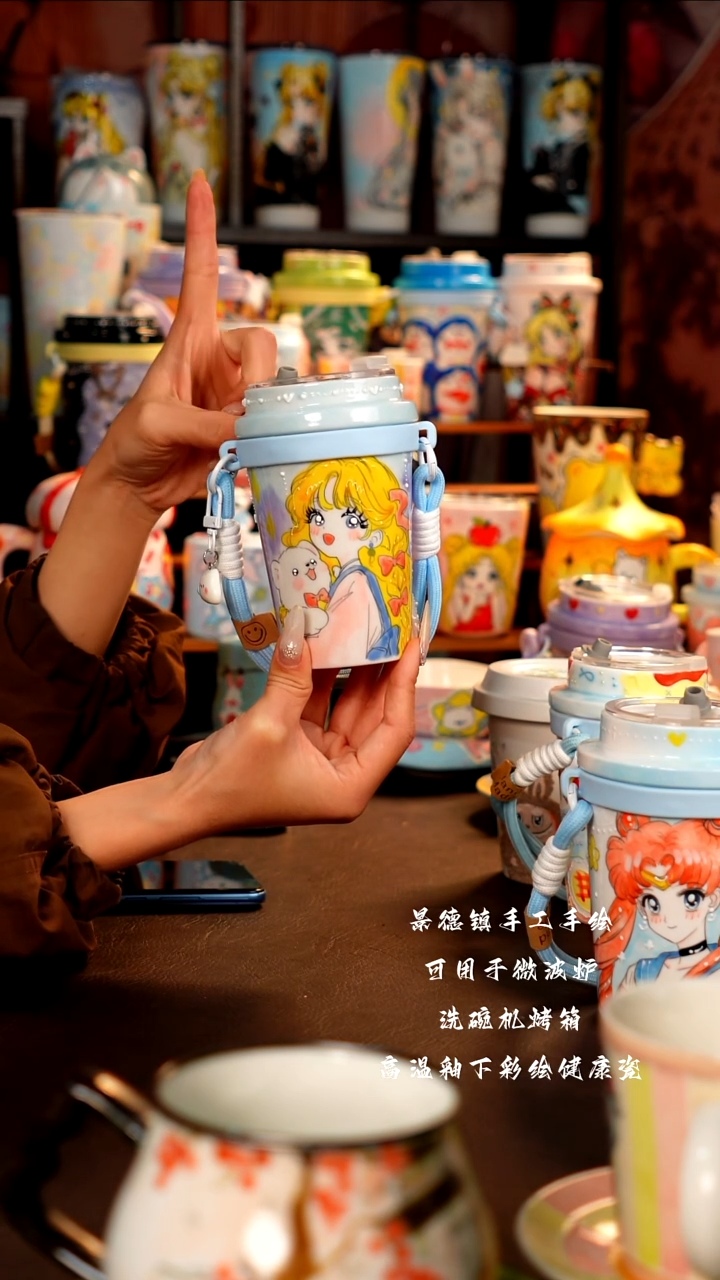 景德镇设计款手工手绘杯杯