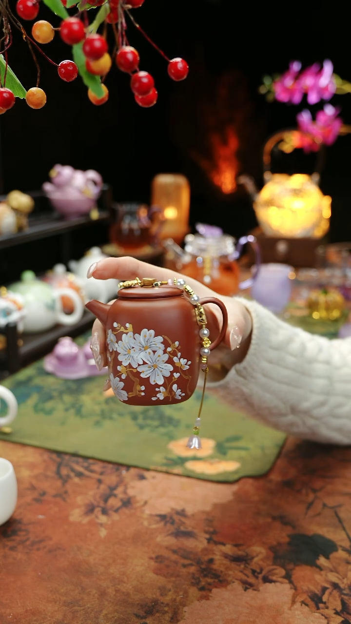 【闪购商品】紫砂手绘小雏菊+滴流