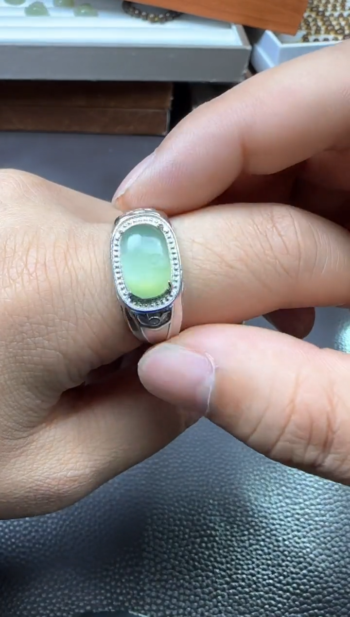 【闪购商品】和田玉【海220】13银S925镶嵌9001