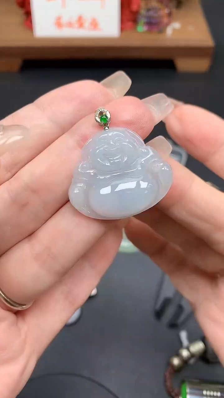 【闪购商品】翡翠吊坠(不含链)18K金镶嵌MS156358