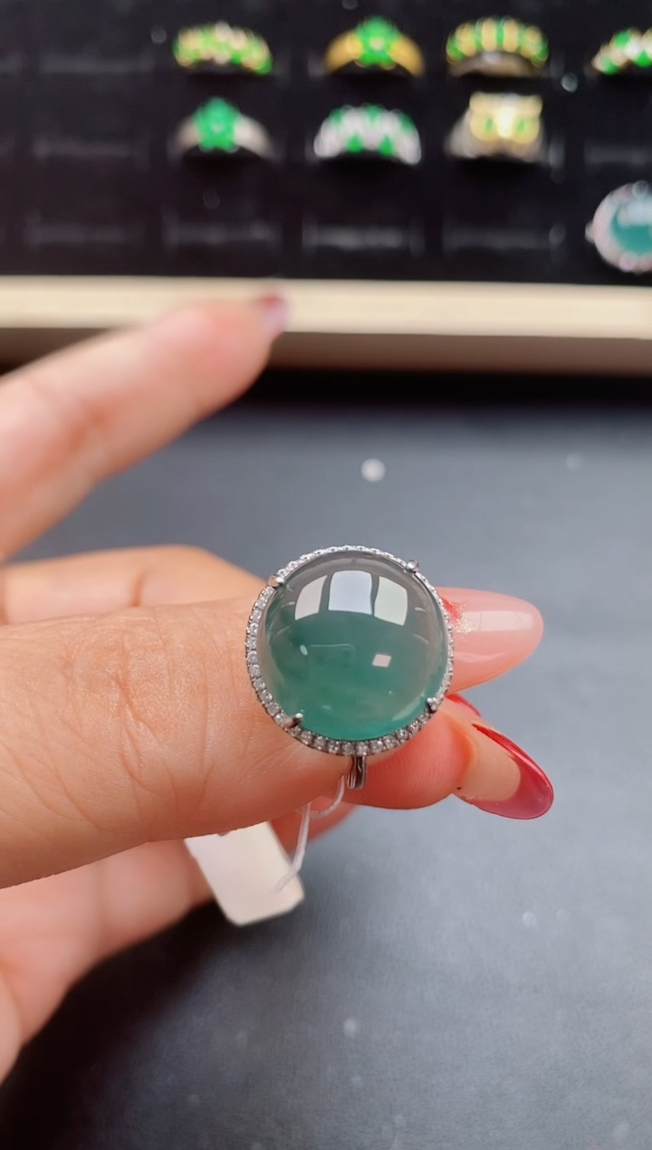 【闪购商品】翡翠戒指银S925镶嵌321321