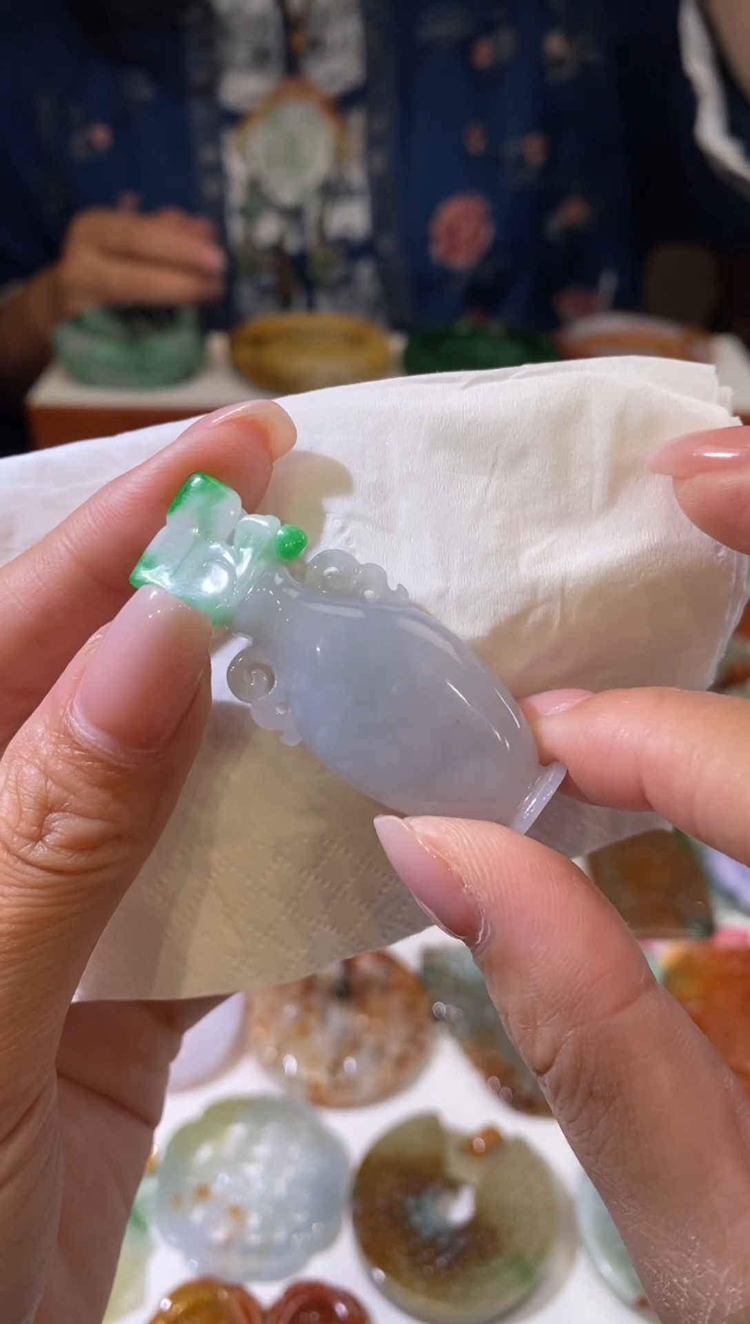 翡翠未镶嵌吊坠(赠链)挂件