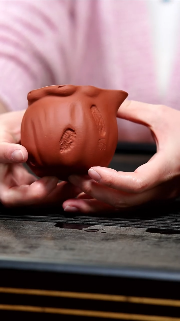 【闪购商品】紫砂茶壶13-红降坡莲蓬公道杯180cc