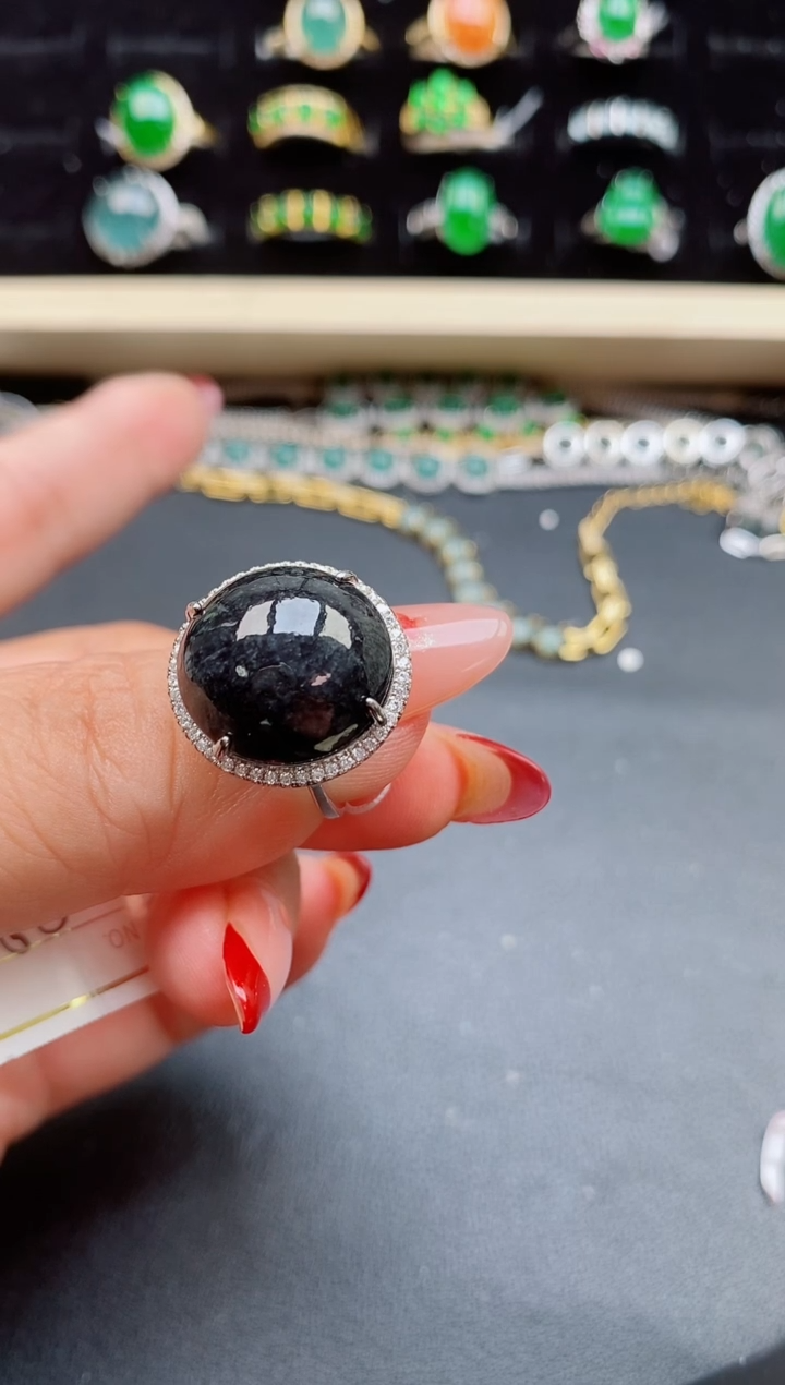 【闪购商品】翡翠戒指银S925镶嵌321321