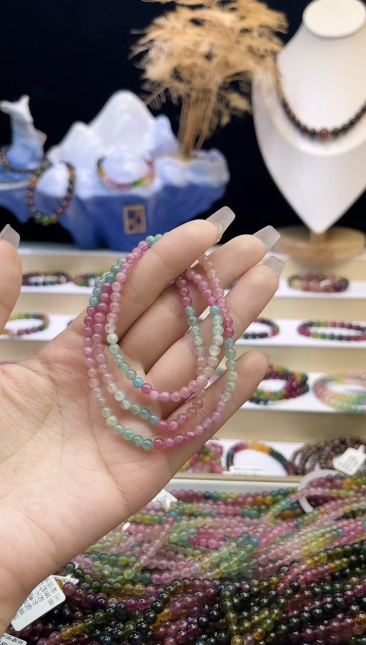 【闪购商品】碧玺/未镶嵌4mm+碧玺多圈多样性发货