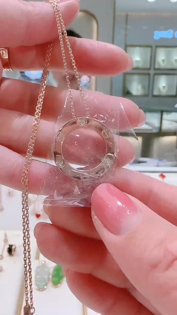 【闪购商品】钻石套链18K金镶嵌套链