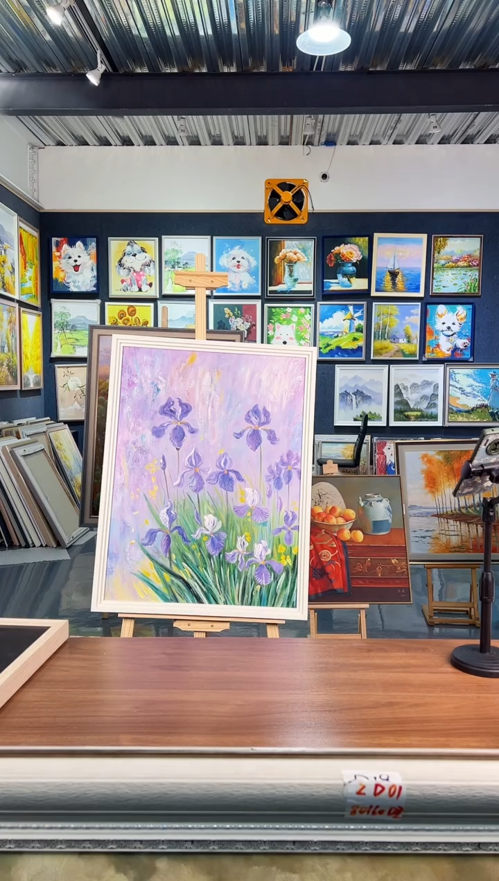 【闪购商品】油画18号 60*80 鸢尾花-手绘油画