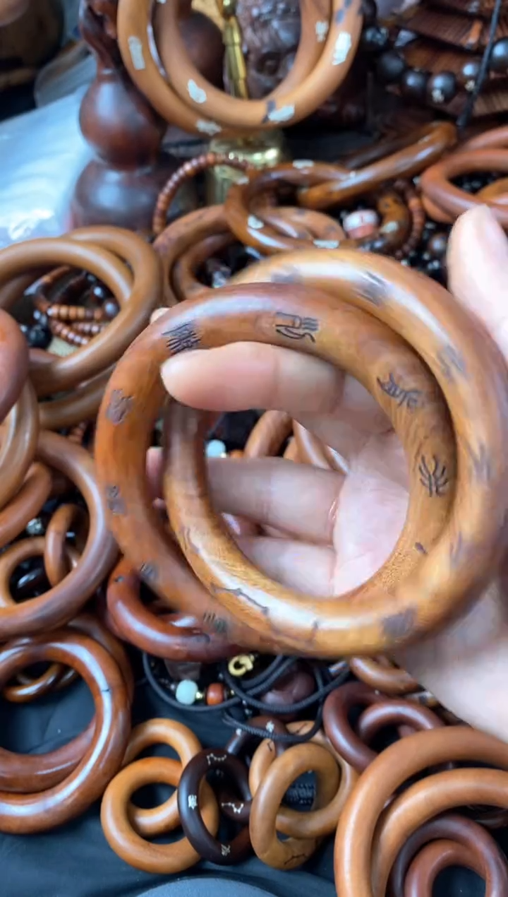 【闪购商品】木枣木刻字70乾坤圈一物一拍77