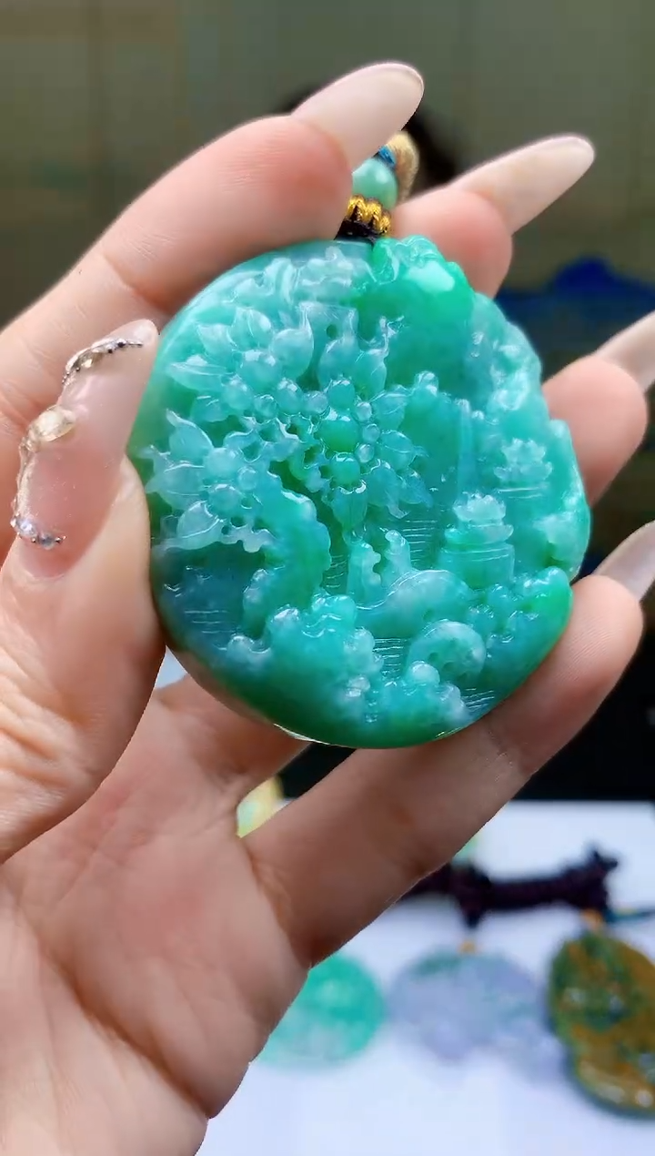 【闪购商品】定制翡翠未镶嵌4902ty-毛货挂件72
