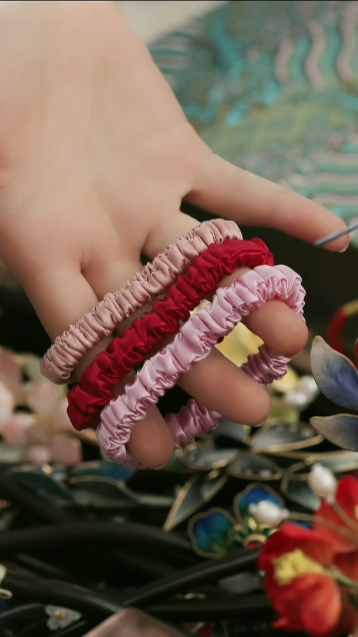 刺绣湘传礼19姆咪小发圈三个